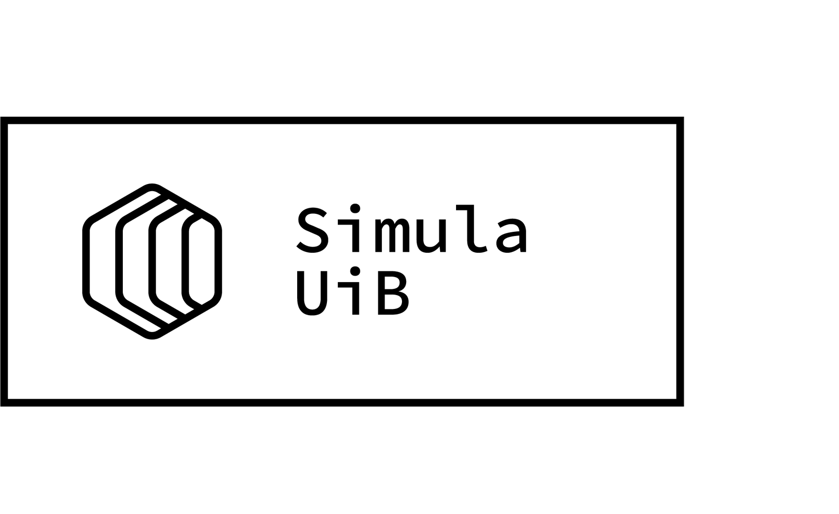 Black-logo Simula UiB